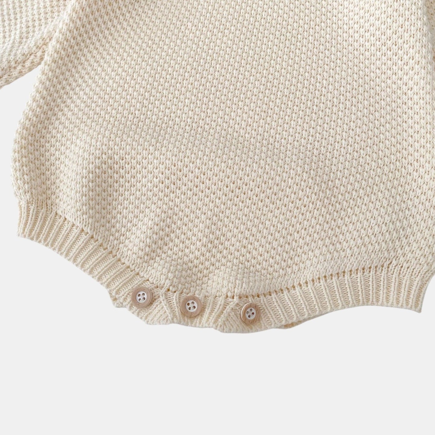 Drew Polo Knit Romper - Almond (3m-24m)
