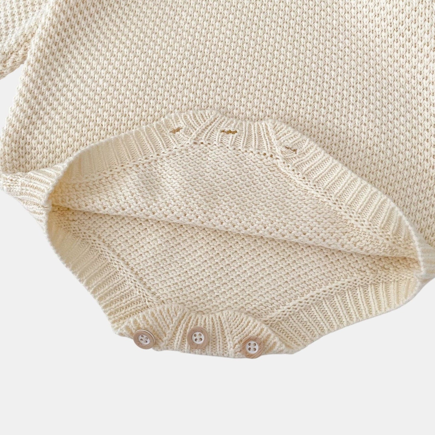 Drew Polo Knit Romper - Almond (3m-24m)