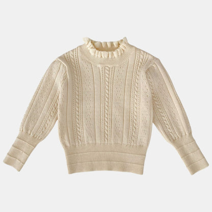 Ella Ruffle Cotton Knit Sweater (3m-3yrs)