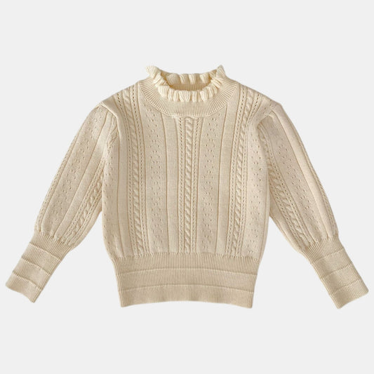 Ella Ruffle Cotton Knit Sweater (3m-3yrs)