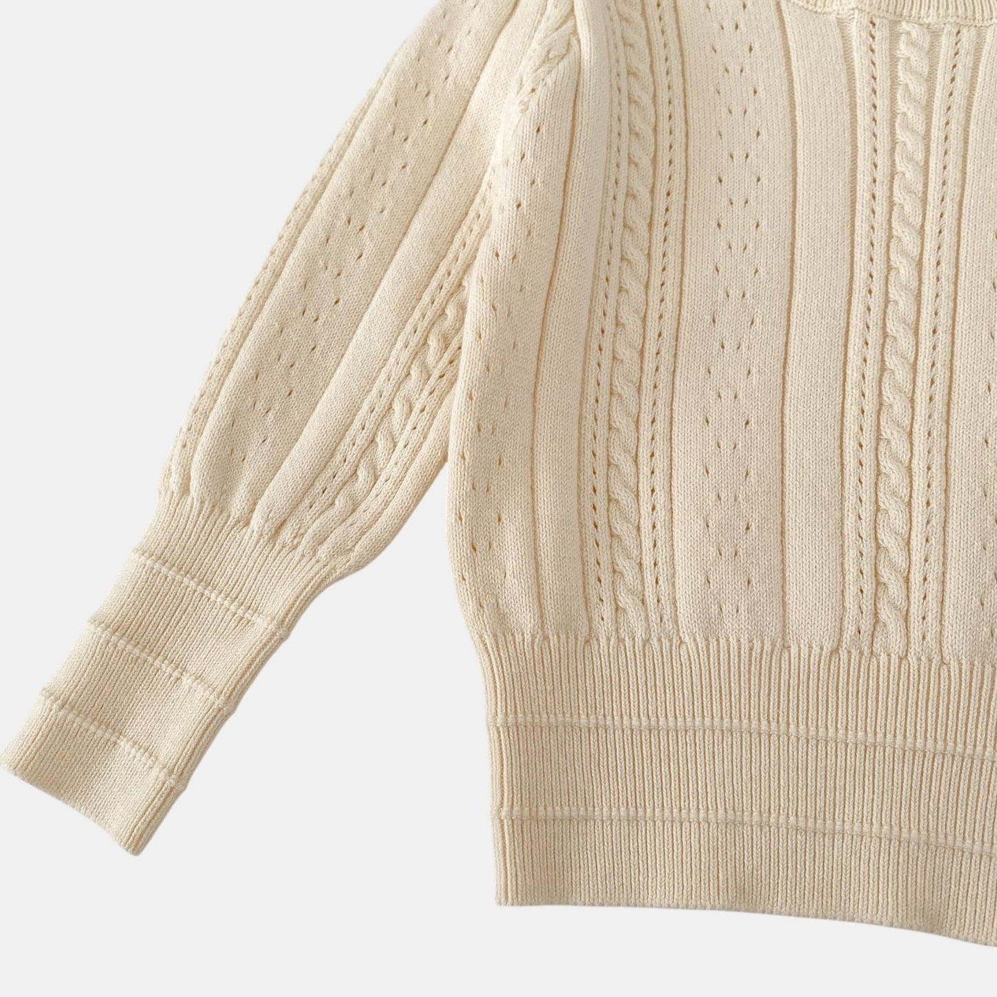 Ella Ruffle Cotton Knit Sweater (3m-3yrs)