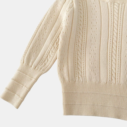 Ella Ruffle Cotton Knit Sweater (3m-3yrs)