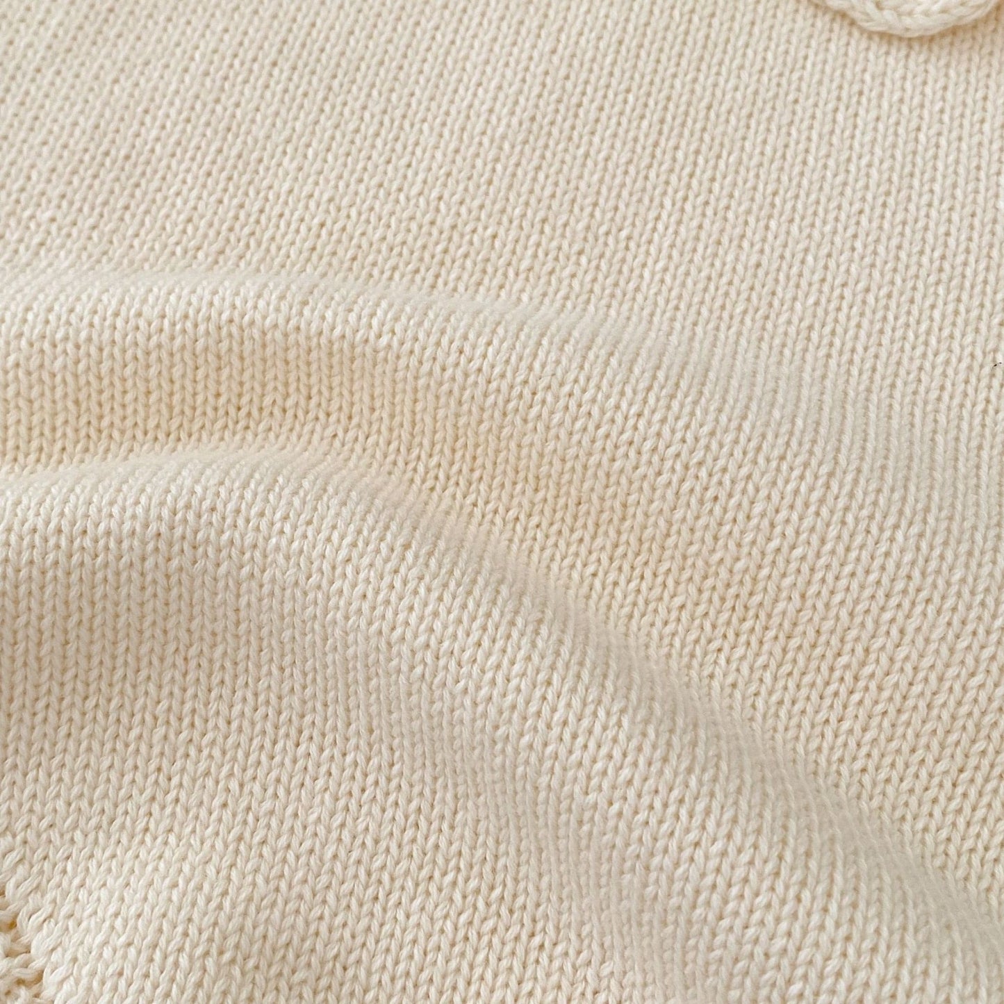 Ellie Ruffle Knit Romper - Cream (3m-3yrs)