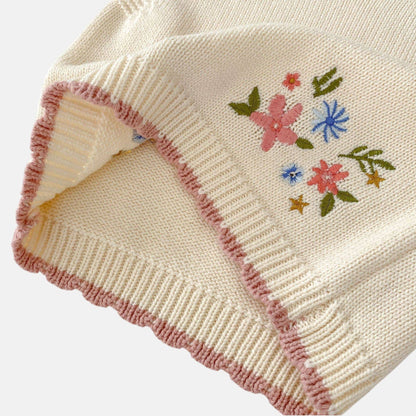 Elodie Floral Cotton Knit Vest (3m-24m)
