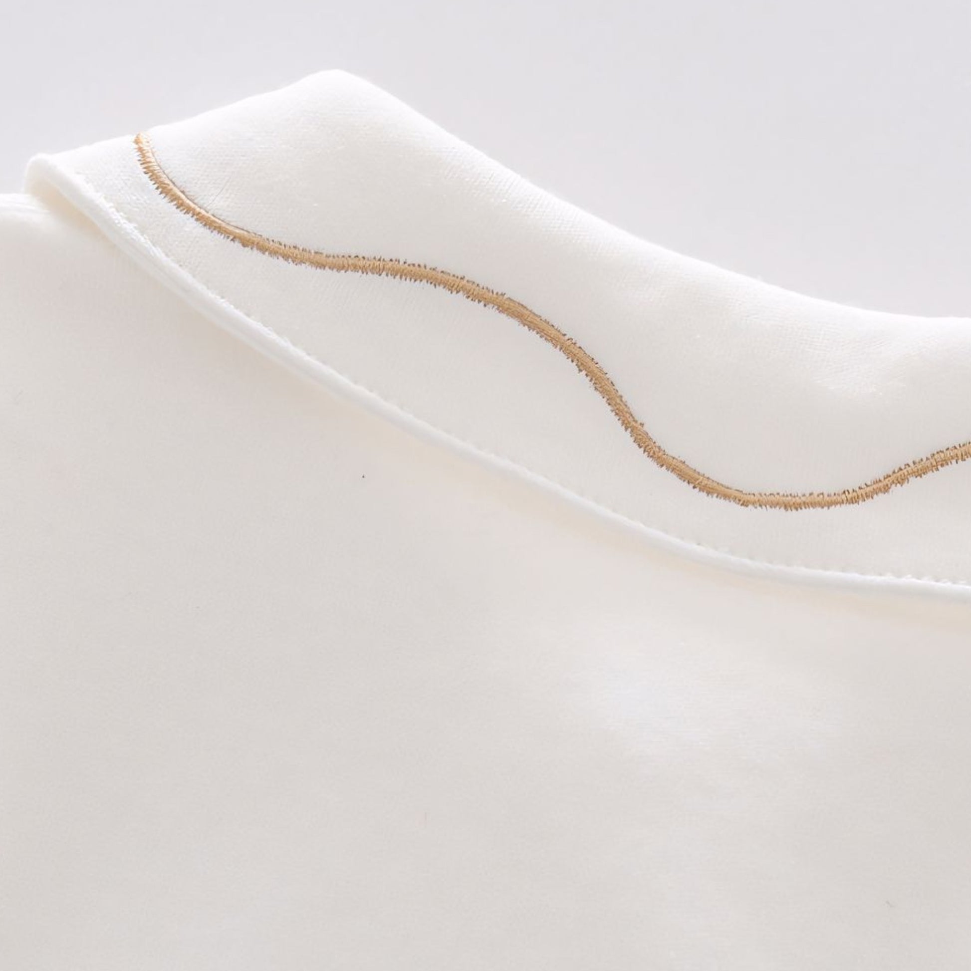 Embroidered Trojan Horse Cotton Cardigan - Back Collar Detail - Bambisserie