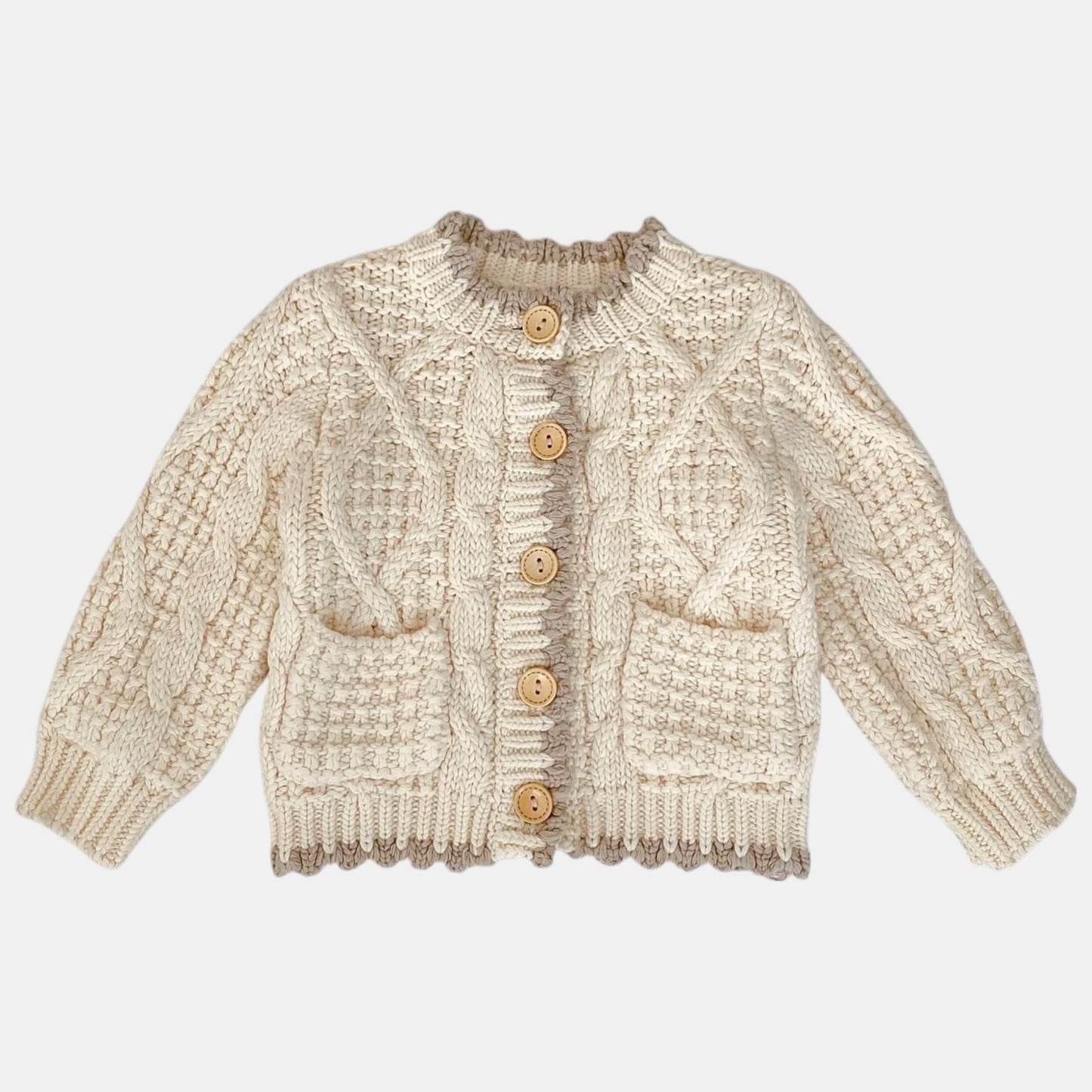 Emery Braid Cotton Knit Cardigan (3m-3yrs)