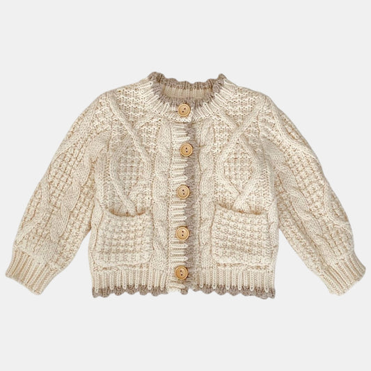 Emery Braid Cotton Knit Cardigan (3m-3yrs)