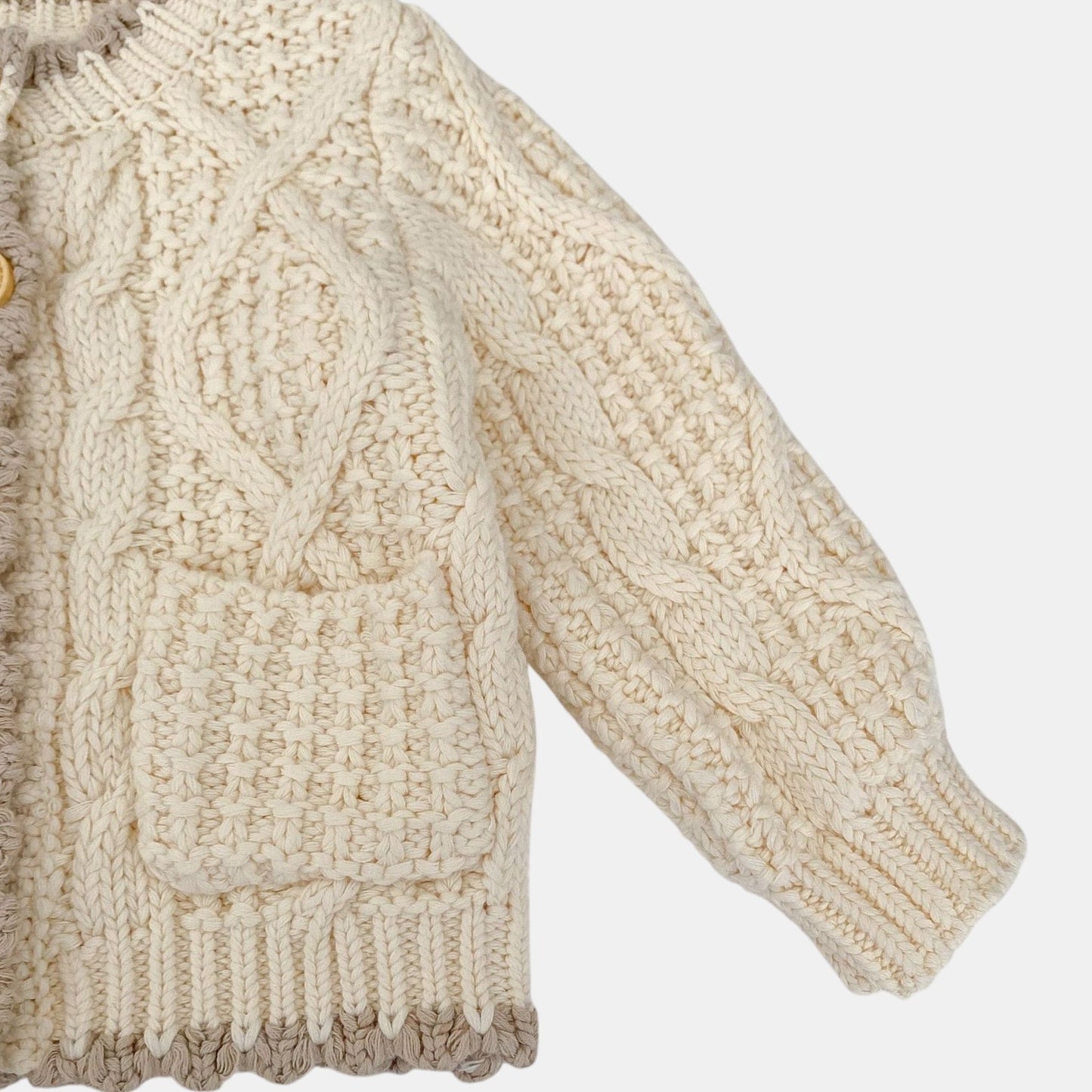 Emery Braid Cotton Knit Cardigan (3m-3yrs)