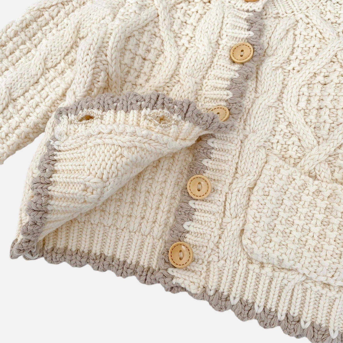Emery Braid Cotton Knit Cardigan (3m-3yrs)