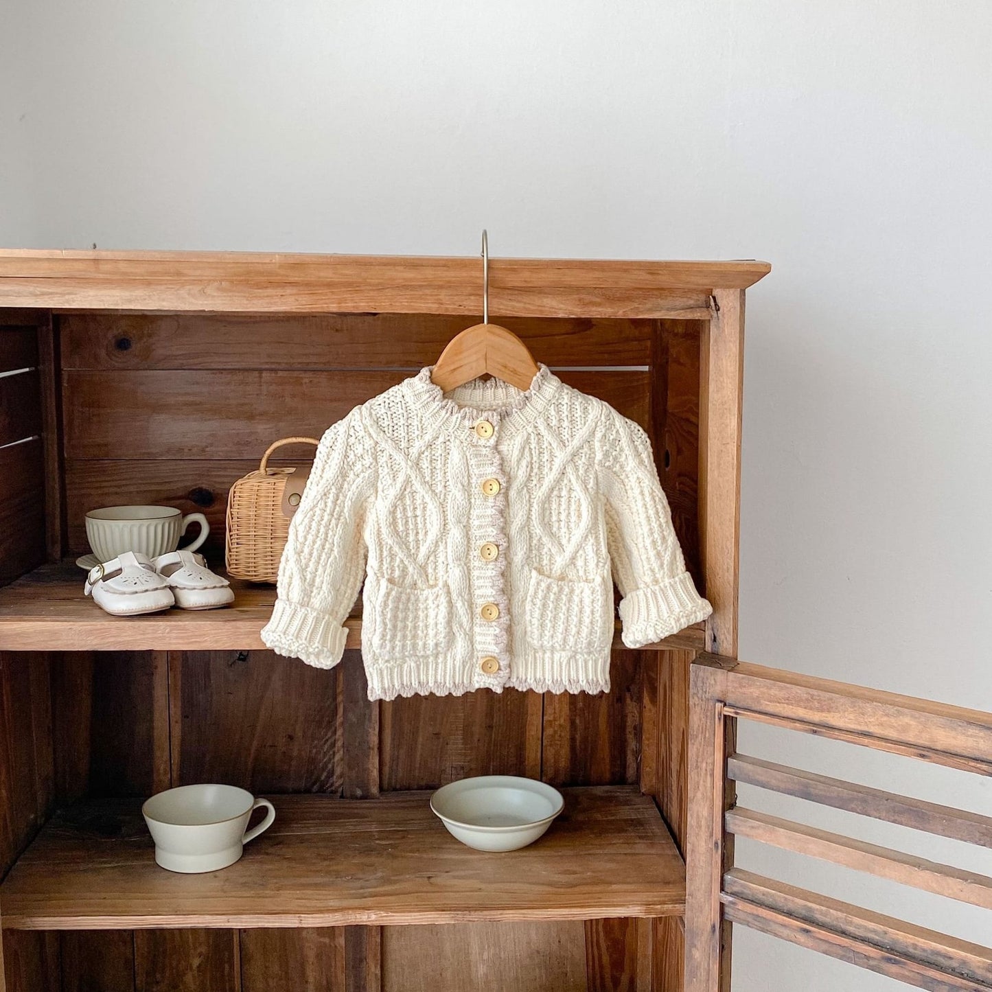 Emery Braid Cotton Knit Cardigan (3m-3yrs)