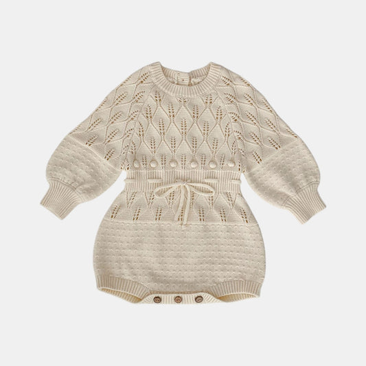 Enna Pointelle Cotton Knit Romper (3m-24m)