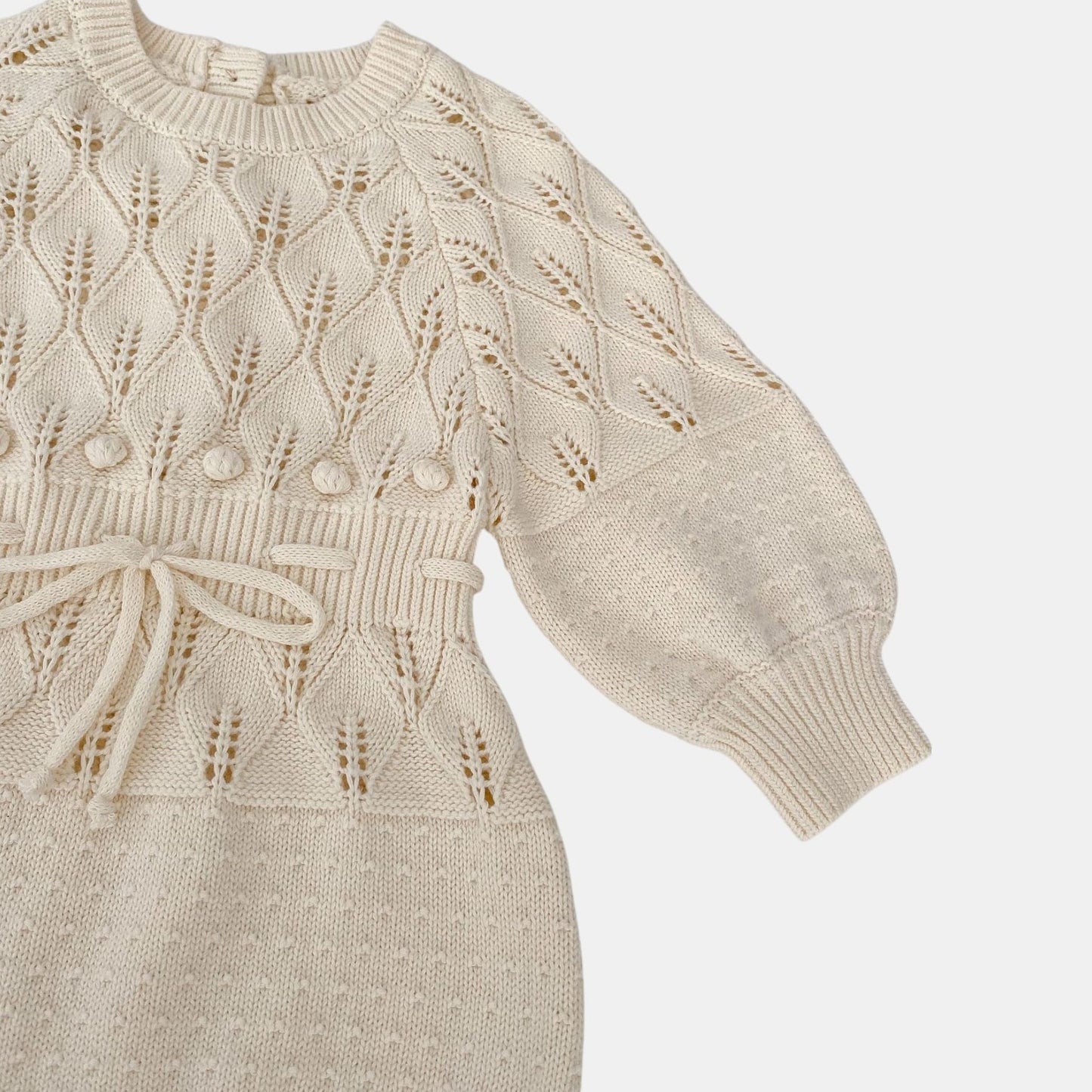 Enna Pointelle Cotton Knit Romper (3m-24m)
