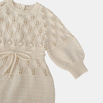 Enna Pointelle Cotton Knit Romper (3m-24m)
