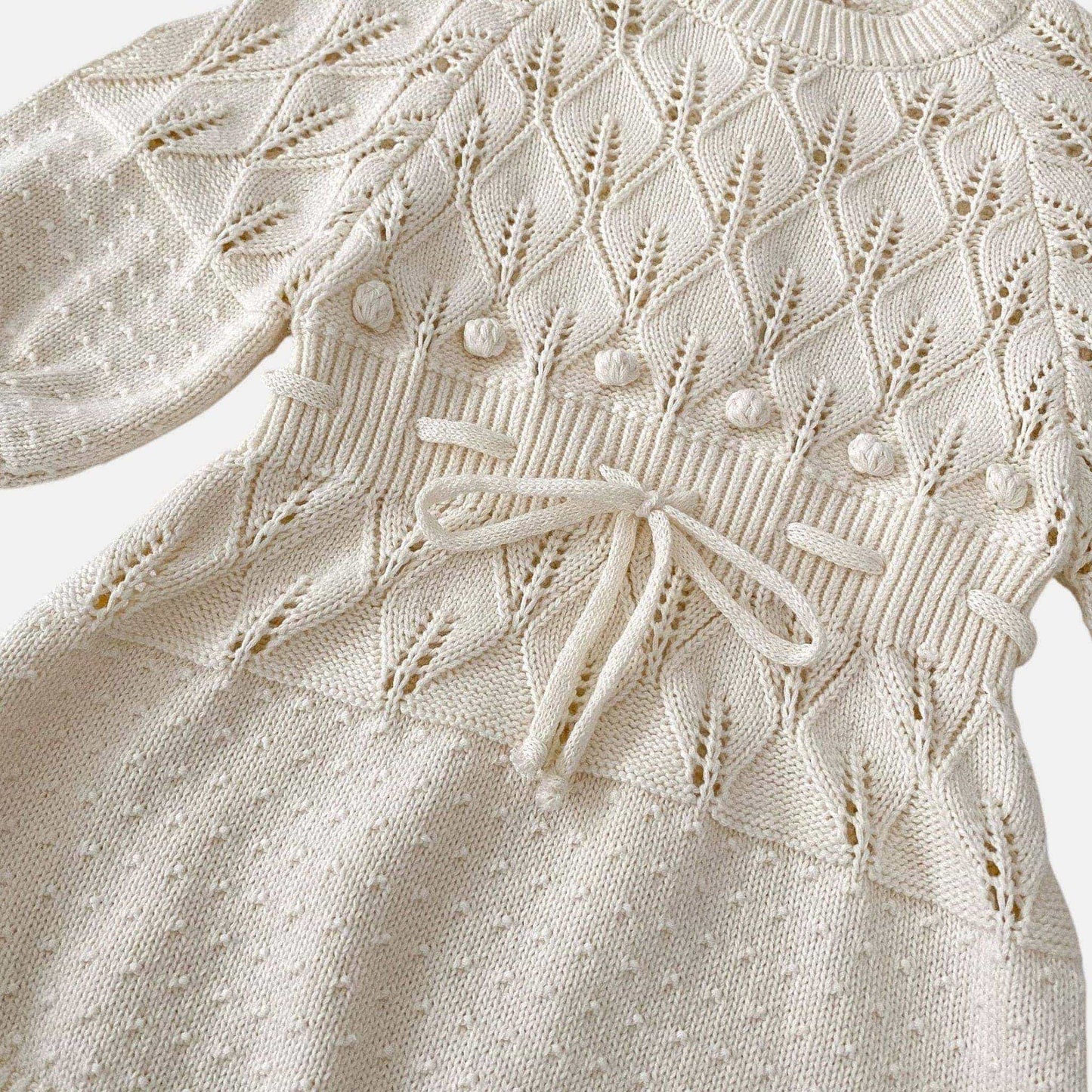 Enna Pointelle Cotton Knit Romper (3m-24m)