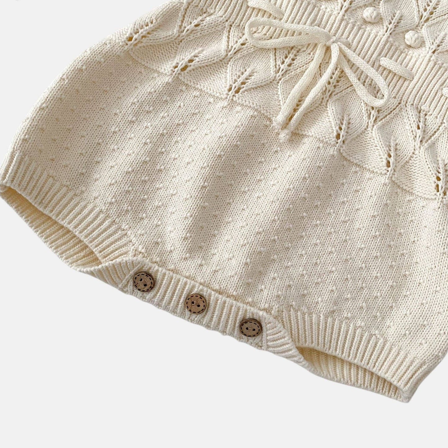 Enna Pointelle Cotton Knit Romper (3m-24m)