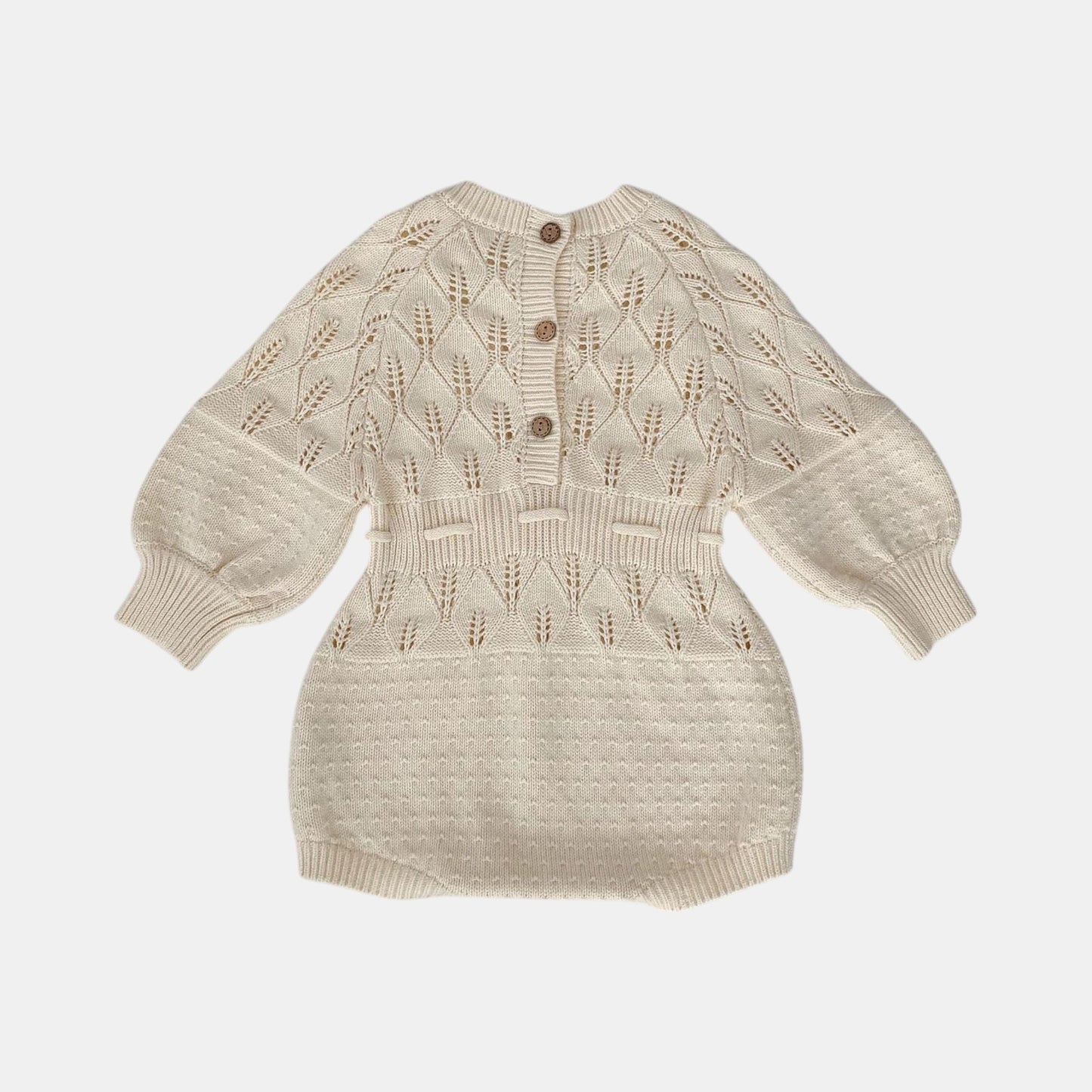 Enna Pointelle Cotton Knit Romper (3m-24m)