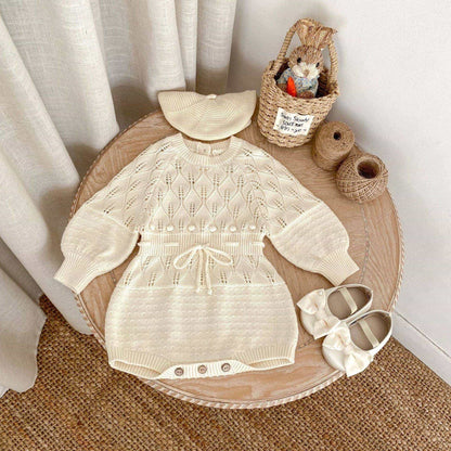 Enna Pointelle Cotton Knit Romper (3m-24m)