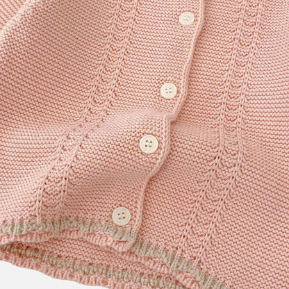 Etta Pink Cotton Knit Cardigan (3m-3yrs)