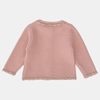 Etta Pink Cotton Knit Cardigan (3m-3yrs)