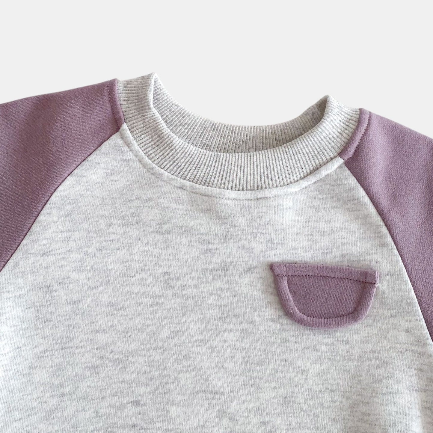 Faux Pocket Cotton Lounge Set, Purple (6m-4yrs)