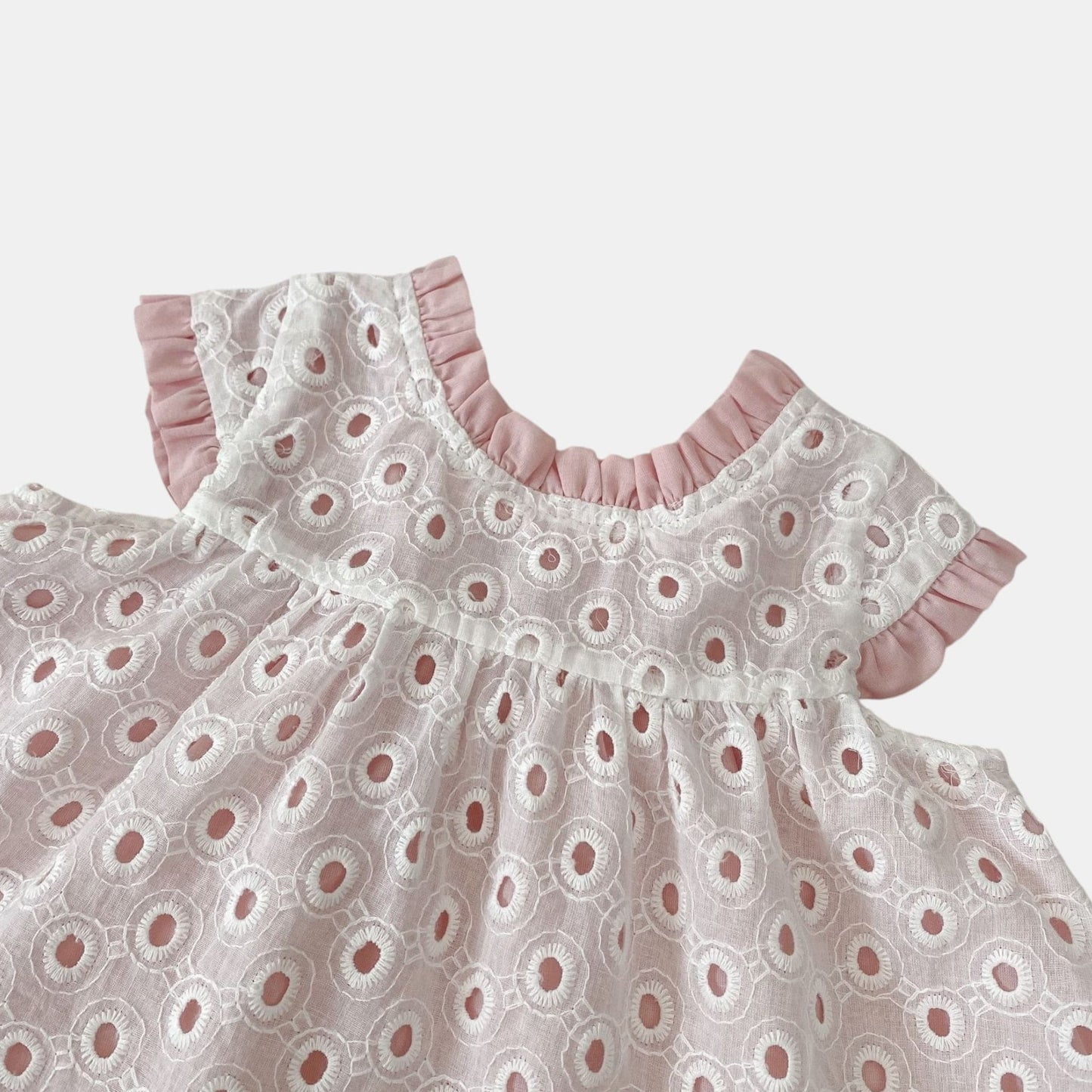 Faye Pink Bow Cotton Set (3m-3yrs)