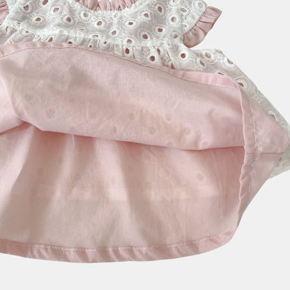 Faye Pink Bow Cotton Set (3m-3yrs)