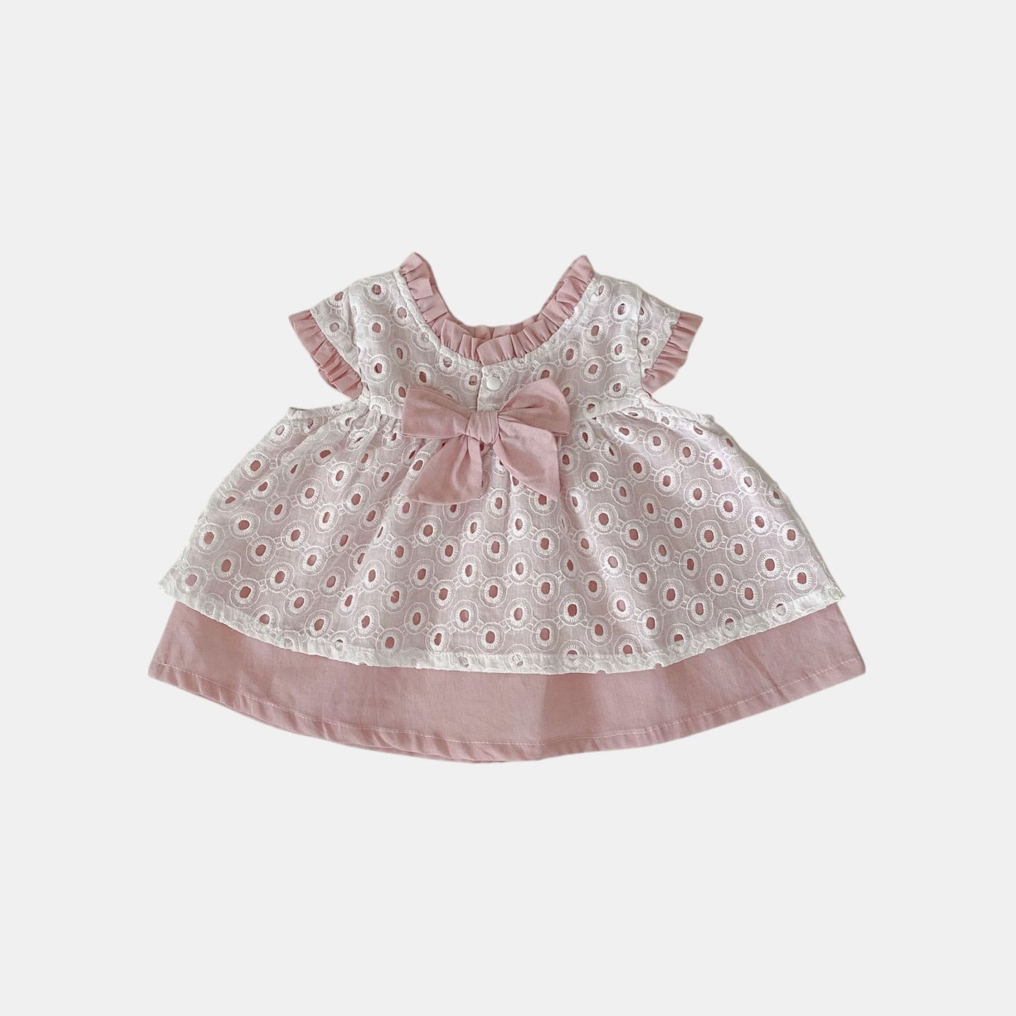 Faye Pink Bow Cotton Set (3m-3yrs)