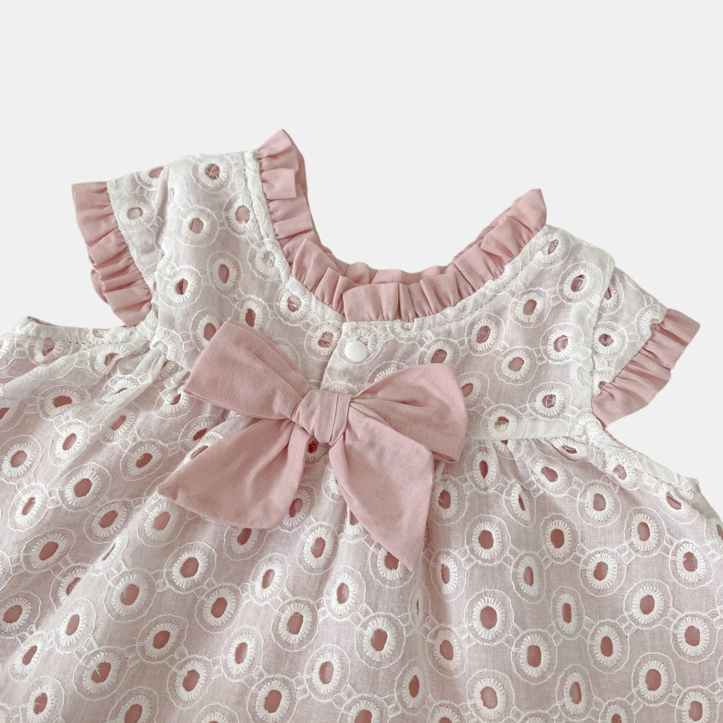 Faye Pink Bow Cotton Set (3m-3yrs)