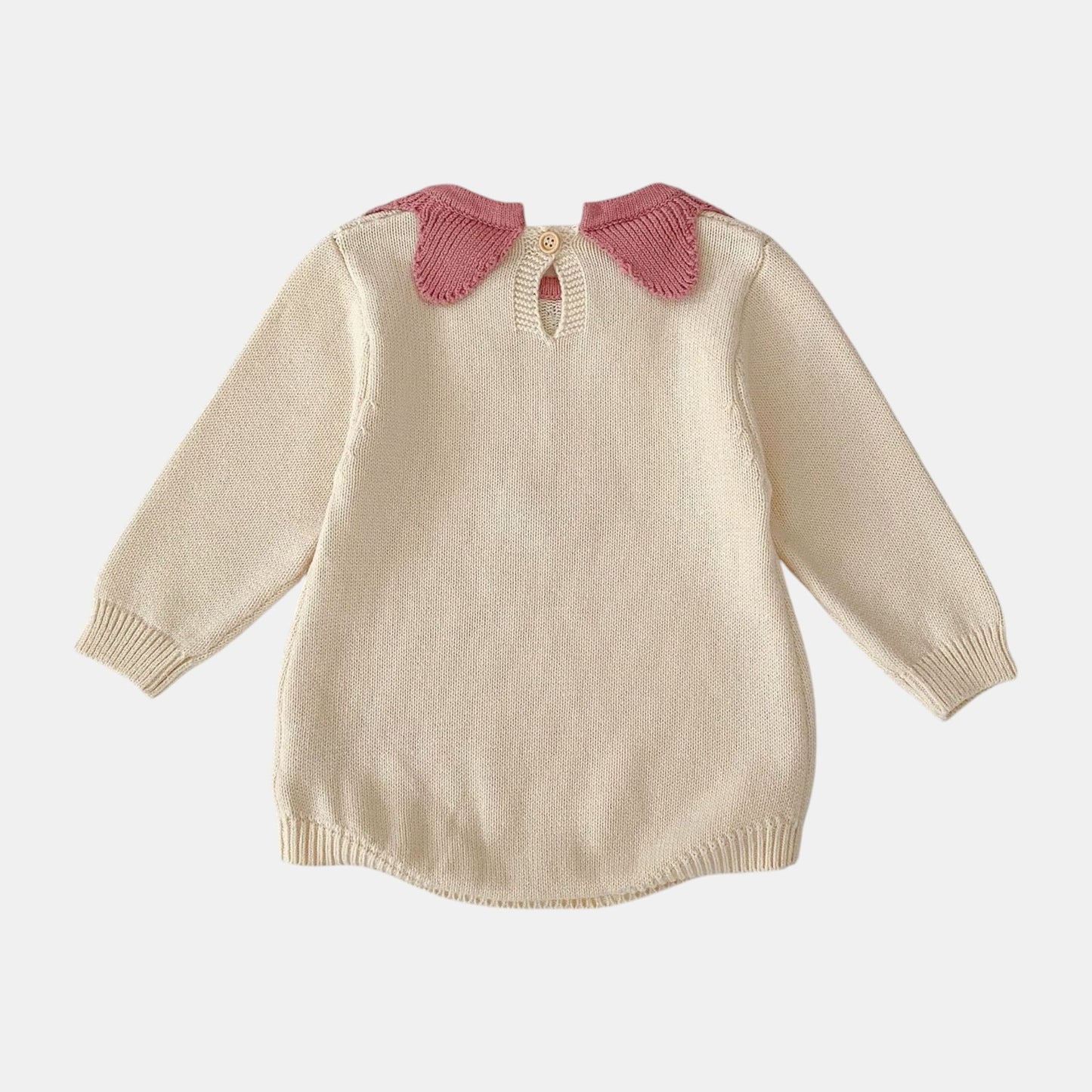 Fifi Petal Cotton Knit Romper (3m-24m)