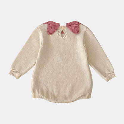 Fifi Petal Cotton Knit Romper (3m-24m)
