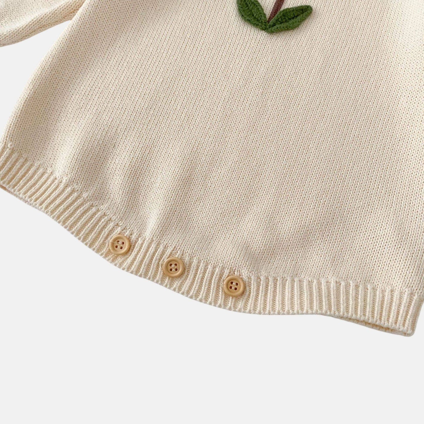 Fifi Petal Cotton Knit Romper (3m-24m)