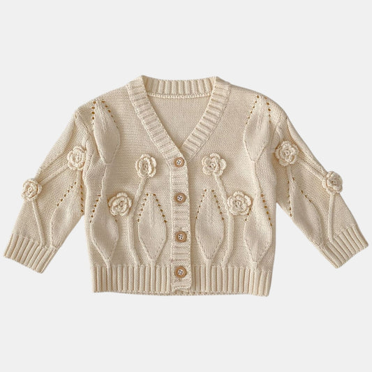 Florence Bloom Cotton Knit Cardigan (3m-3yrs)