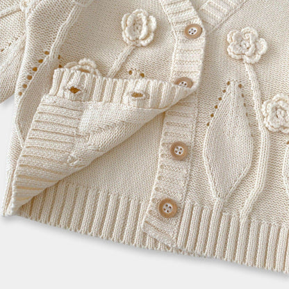 Florence Bloom Cotton Knit Cardigan (3m-3yrs)