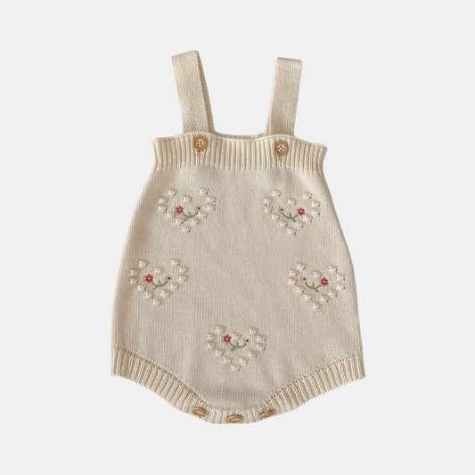 Freya Hearts Cotton Knit Romper (3m-3yrs)