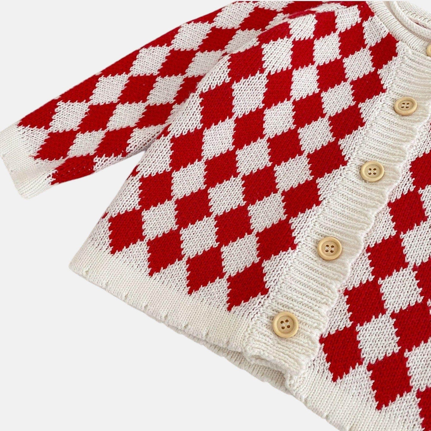 Gigi Check Cotton Knit Cardigan (3m-3yrs)