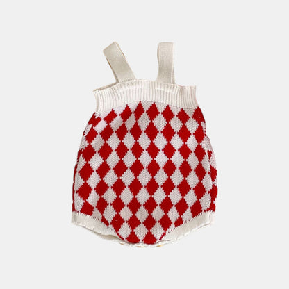 Gigi Check Cotton Knit Romper (3m-3yrs)