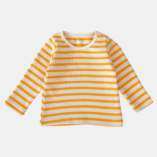 Golden Stripe Cotton Rib Top (3m-3yrs)
