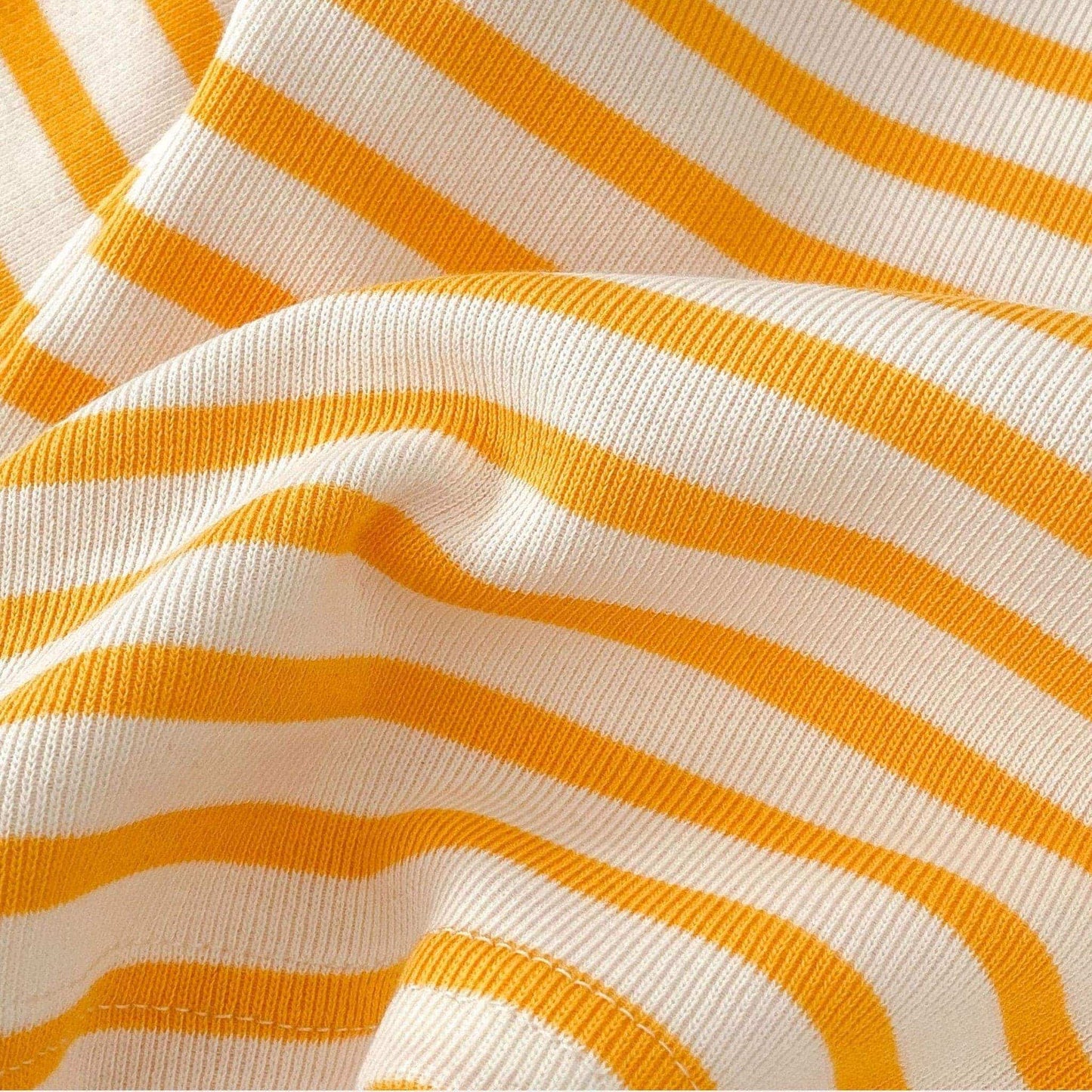 Golden Stripe Cotton Rib Top (3m-3yrs)