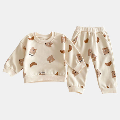 Gourmet Bear Cotton Lounge Set (6m-4yrs)