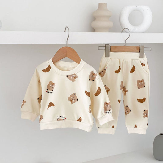Gourmet Bear Cotton Lounge Set (6m-4yrs)