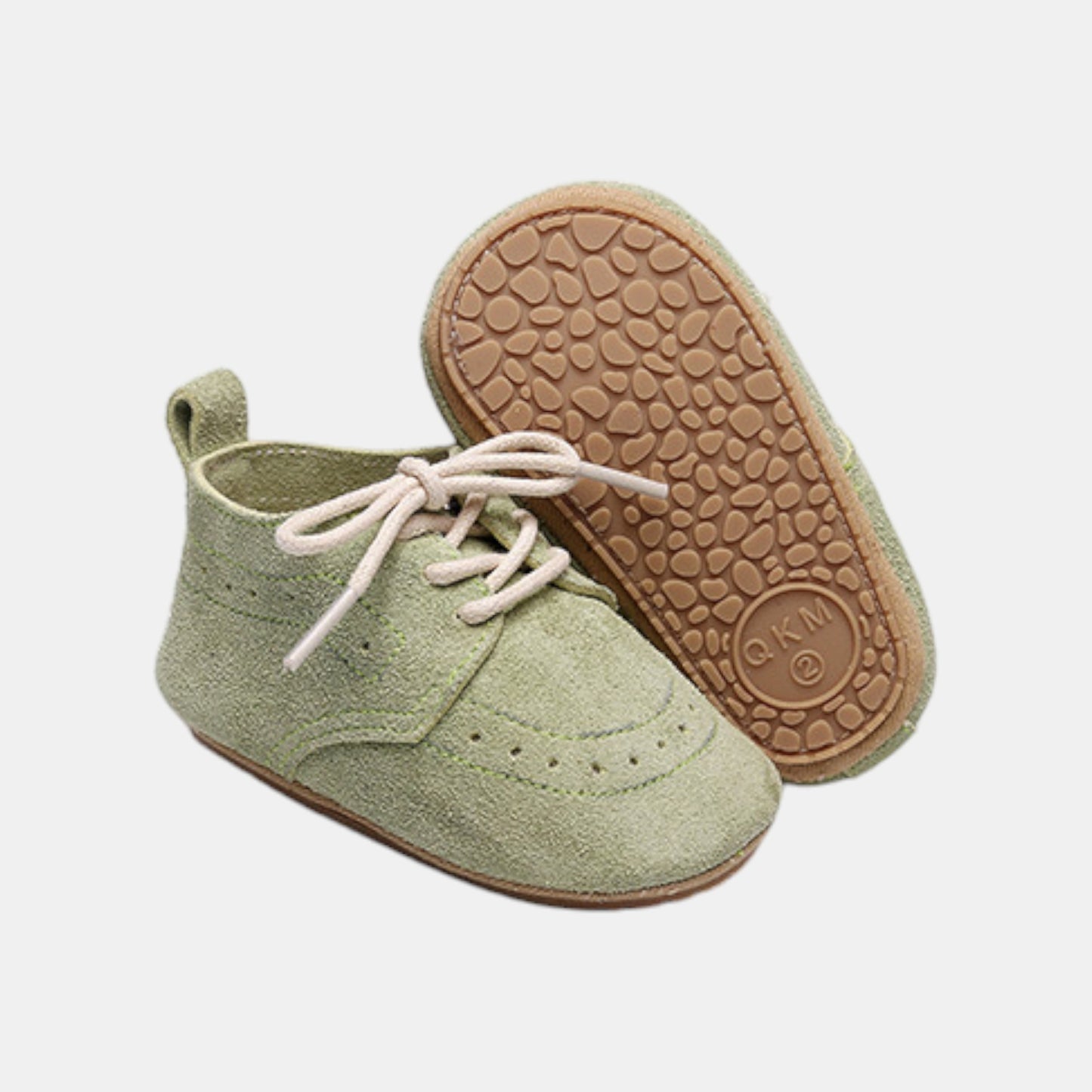 Green Suede Baby Boots (11-13cm)