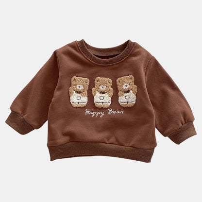 Happy Bear Cotton Lounge Set, Brown (3m-3yrs)