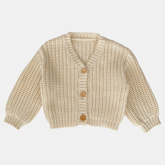 Hayden Chunky Knit Cardigan - Cream (3m-3yrs)