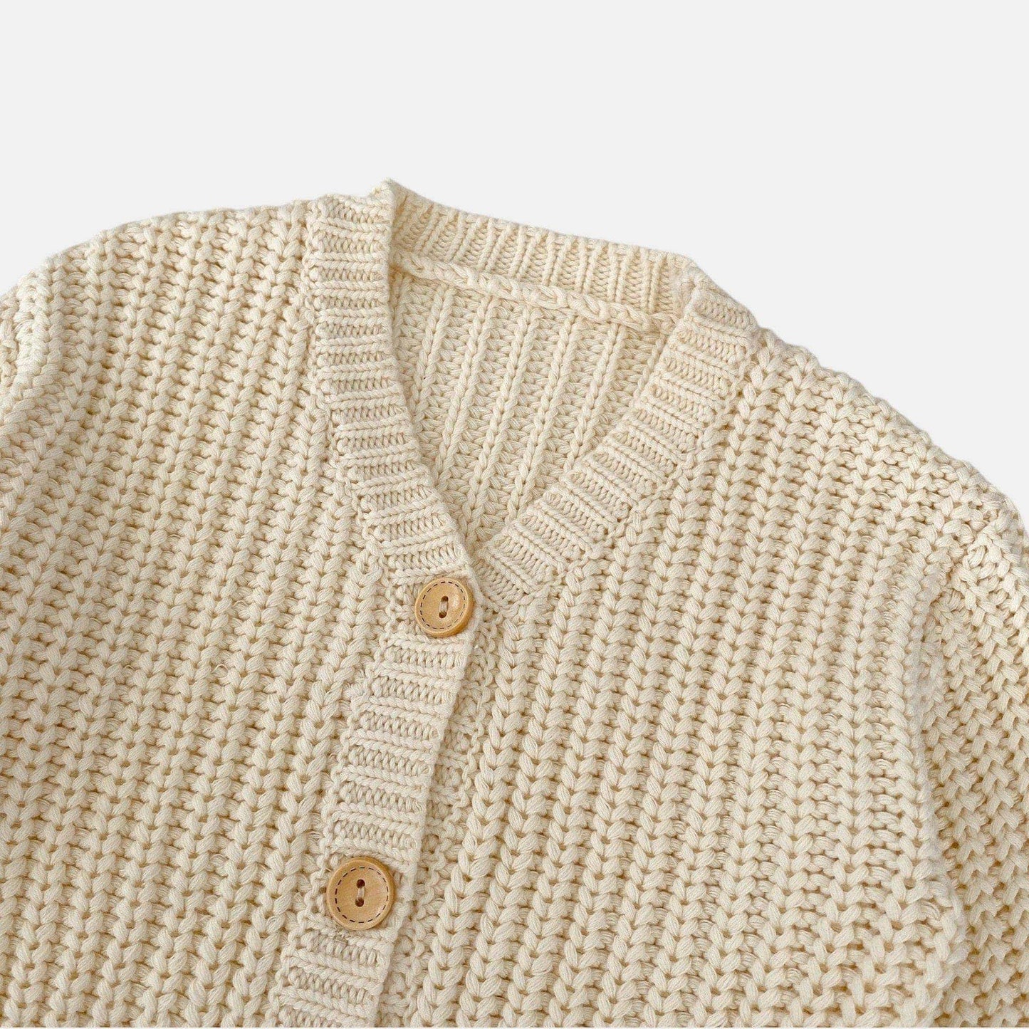 Hayden Chunky Knit Cardigan - Cream (3m-3yrs)