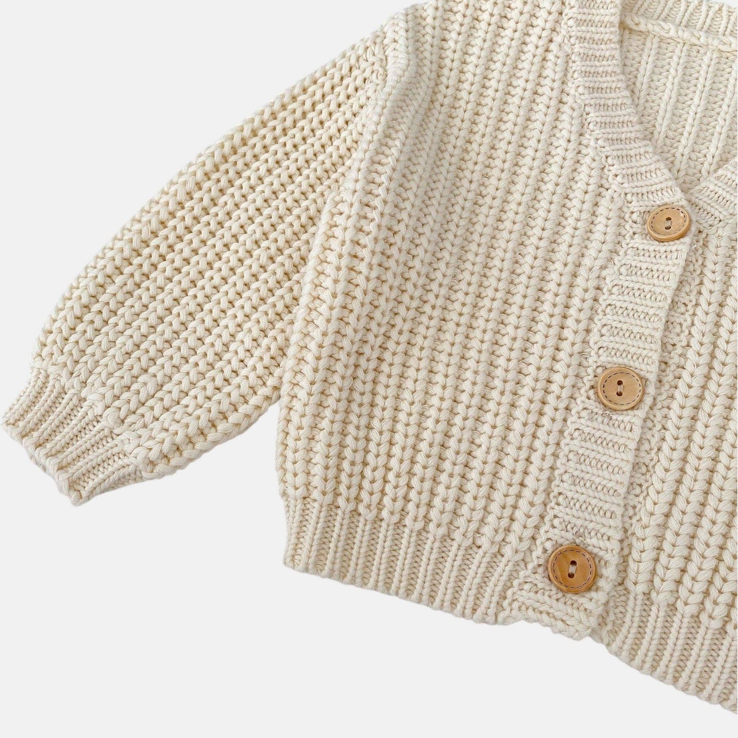 Hayden Chunky Knit Cardigan - Cream (3m-3yrs)