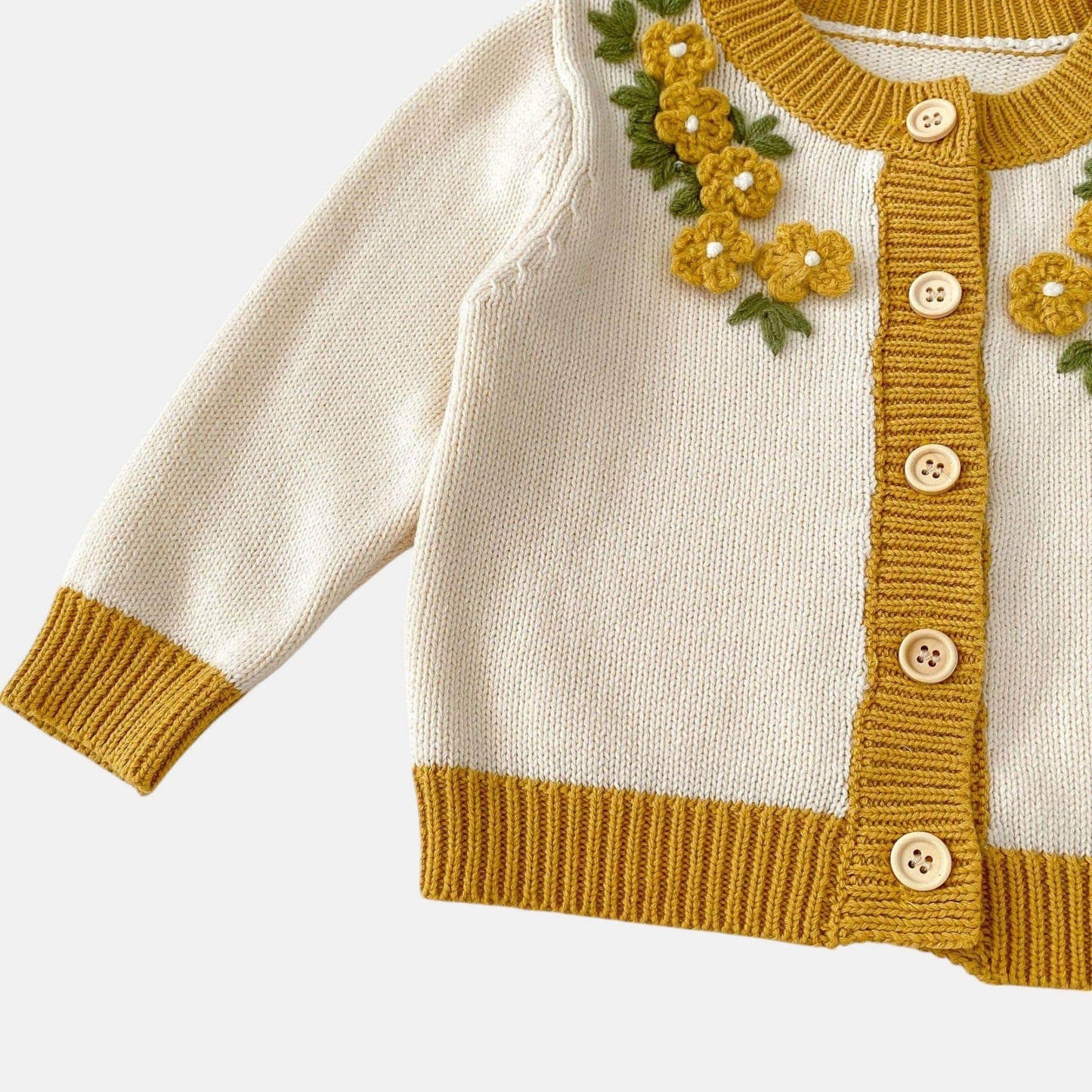 Honey Blossom Cotton Knit Cardigan (3m-3yrs)