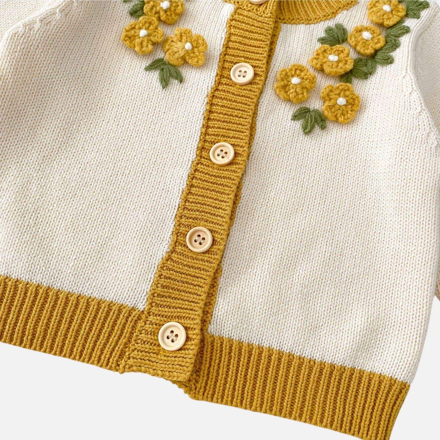 Honey Blossom Cotton Knit Cardigan (3m-3yrs)