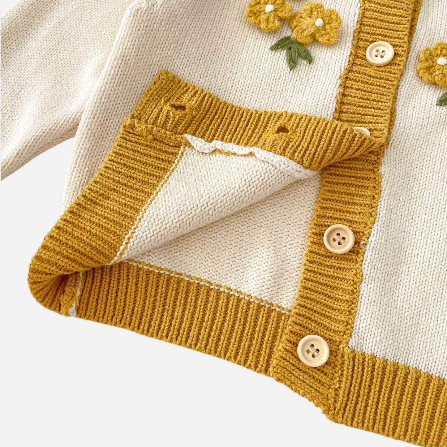 Honey Blossom Cotton Knit Cardigan (3m-3yrs)