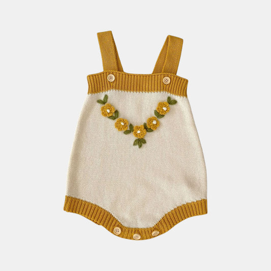 Honey Blossom Cotton Knit Romper (3m-3yrs)