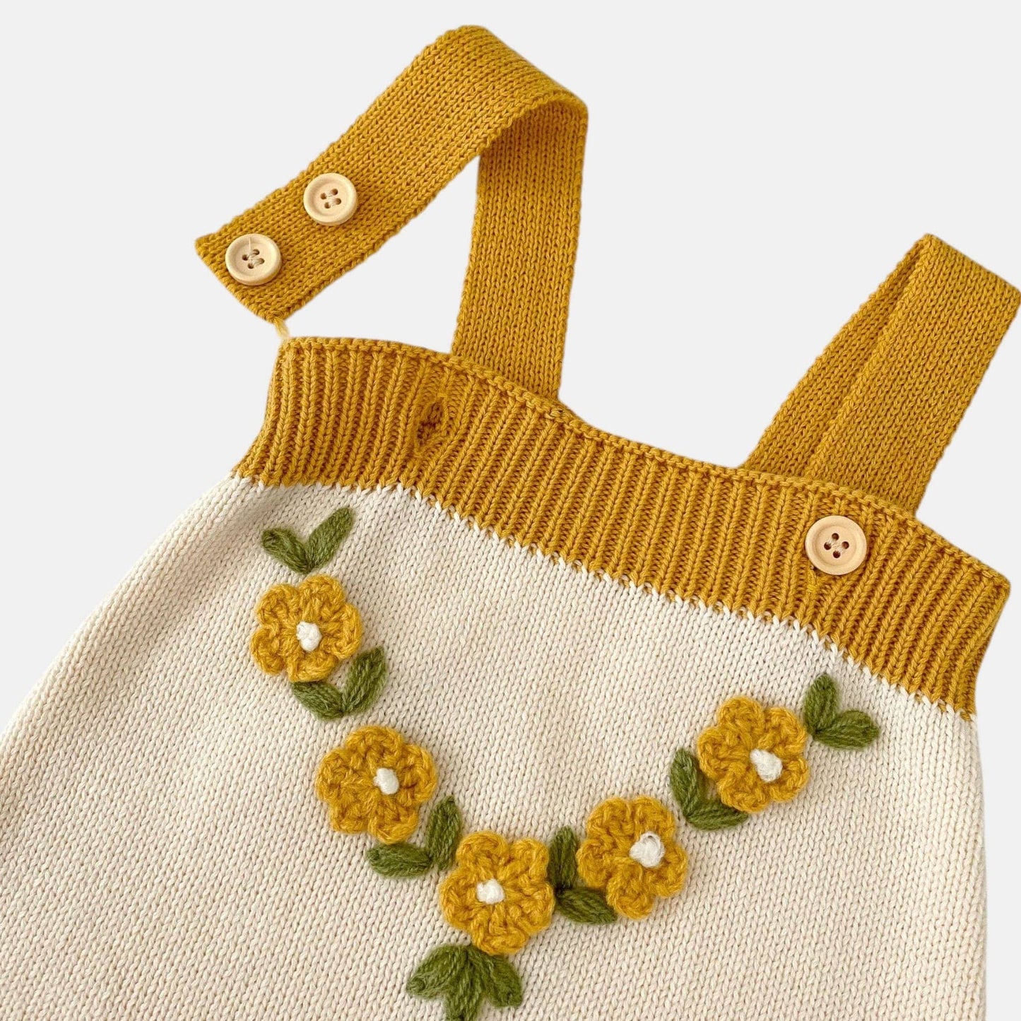 Honey Blossom Cotton Knit Romper (3m-3yrs)